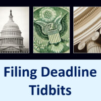 Filing Deadline Tidbits